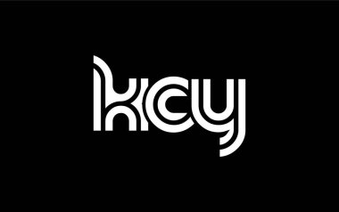 KCY Yaratıcı Eşsiz Modern Harf Logosu Tasarımı. Benzersiz bir harf dizaynına sahip stilize logo, soyut minimalist estetik ve modern cazibe sunar.