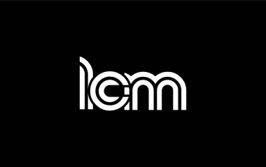 LCM Yaratıcı Eşsiz Modern Harf Logosu Tasarımı. Benzersiz bir harf dizaynına sahip stilize logo, soyut minimalist estetik ve modern cazibe sunar.