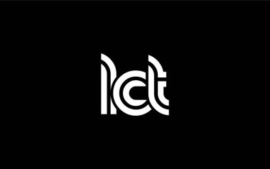 LCT Yaratıcı Eşsiz Modern Harf Logosu Tasarımı. Benzersiz bir harf dizaynına sahip stilize logo, soyut minimalist estetik ve modern cazibe sunar.