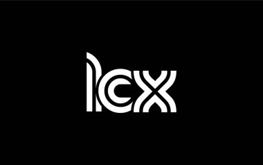 LCX Yaratıcı Eşsiz Modern Harf Logosu Tasarımı. Benzersiz bir harf dizaynına sahip stilize logo, soyut minimalist estetik ve modern cazibe sunar.