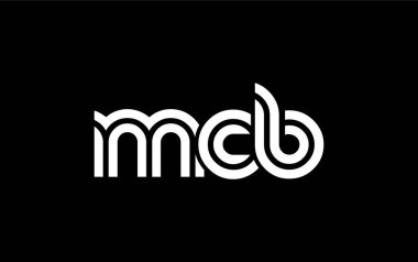 MCB Yaratıcı Eşsiz Modern Harf Logosu Tasarımı. Benzersiz bir harf dizaynına sahip stilize logo, soyut minimalist estetik ve modern cazibe sunar.