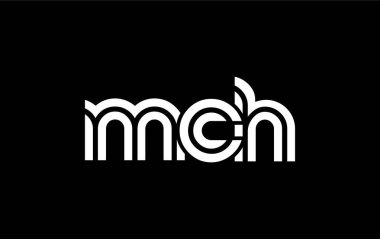 MCH Yaratıcı Eşsiz Modern Harf Logosu Tasarımı. Benzersiz bir harf dizaynına sahip stilize logo, soyut minimalist estetik ve modern cazibe sunar.