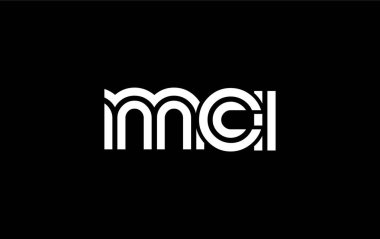 MCI Yaratıcı Eşsiz Modern Harf Logosu Tasarımı. Benzersiz bir harf dizaynına sahip stilize logo, soyut minimalist estetik ve modern cazibe sunar.