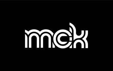 MCK Yaratıcı Eşsiz Modern Harf Logosu Tasarımı. Benzersiz bir harf dizaynına sahip stilize logo, soyut minimalist estetik ve modern cazibe sunar.