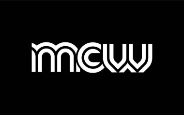 MCW Yaratıcı Eşsiz Modern Harf Logosu Tasarımı. Benzersiz bir harf dizaynına sahip stilize logo, soyut minimalist estetik ve modern cazibe sunar.