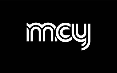 MCY Yaratıcı Eşsiz Modern Harf Logosu Tasarımı. Benzersiz bir harf dizaynına sahip stilize logo, soyut minimalist estetik ve modern cazibe sunar.