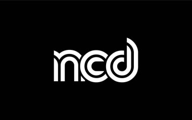 NCD Yaratıcı Eşsiz Modern Harf Logosu Tasarımı. Benzersiz bir harf dizaynına sahip stilize logo, soyut minimalist estetik ve modern cazibe sunar.