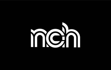 NCH Yaratıcı Eşsiz Modern Harf Logosu Tasarımı. Benzersiz bir harf dizaynına sahip stilize logo, soyut minimalist estetik ve modern cazibe sunar.