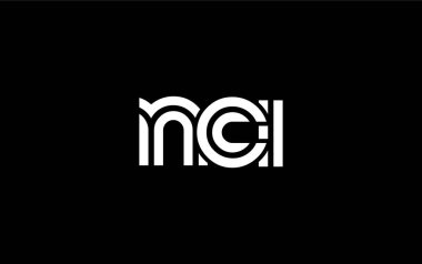 NCI Yaratıcı Eşsiz Modern Harf Logosu Tasarımı. Benzersiz bir harf dizaynına sahip stilize logo, soyut minimalist estetik ve modern cazibe sunar.