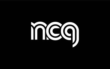 NCQ Yaratıcı Eşsiz Modern Harf Logosu Tasarımı. Benzersiz bir harf dizaynına sahip stilize logo, soyut minimalist estetik ve modern cazibe sunar.