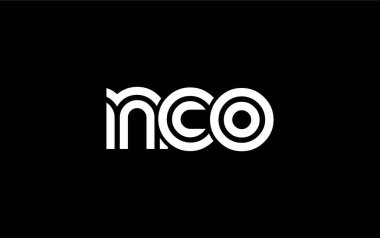 NCO Yaratıcı Eşsiz Modern Harf Logosu Tasarımı. Benzersiz bir harf dizaynına sahip stilize logo, soyut minimalist estetik ve modern cazibe sunar.