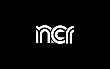 NCR Yaratıcı Eşsiz Modern Harf Logosu Tasarımı. Benzersiz bir harf dizaynına sahip stilize logo, soyut minimalist estetik ve modern cazibe sunar.