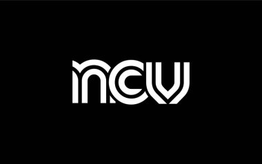 NCV Yaratıcı Eşsiz Modern Harf Logosu Tasarımı. Benzersiz bir harf dizaynına sahip stilize logo, soyut minimalist estetik ve modern cazibe sunar.