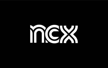 NCX Yaratıcı Eşsiz Modern Harf Logosu Tasarımı. Benzersiz bir harf dizaynına sahip stilize logo, soyut minimalist estetik ve modern cazibe sunar.