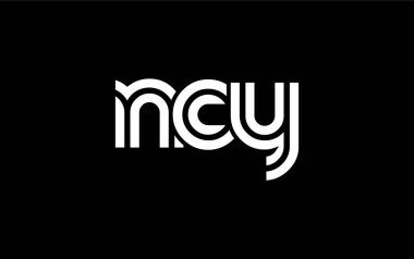 NCY Yaratıcı Eşsiz Modern Harf Logosu Tasarımı. Benzersiz bir harf dizaynına sahip stilize logo, soyut minimalist estetik ve modern cazibe sunar.