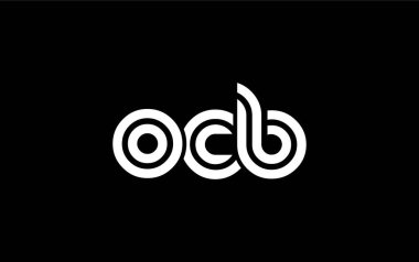 OCB Yaratıcı Eşsiz Modern Harf Logosu Tasarımı. Benzersiz bir harf dizaynına sahip stilize logo, soyut minimalist estetik ve modern cazibe sunar.