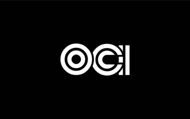 OCI Yaratıcı Eşsiz Modern Harf Logosu Tasarımı. Benzersiz bir harf dizaynına sahip stilize logo, soyut minimalist estetik ve modern cazibe sunar.