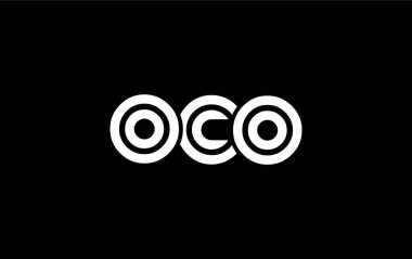 OCO Yaratıcı Eşsiz Modern Harf Logosu Tasarımı. Benzersiz bir harf dizaynına sahip stilize logo, soyut minimalist estetik ve modern cazibe sunar.