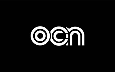 OCN Yaratıcı Eşsiz Modern Harf Logosu Tasarımı. Benzersiz bir harf dizaynına sahip stilize logo, soyut minimalist estetik ve modern cazibe sunar.