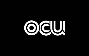 OCU Yaratıcı Eşsiz Modern Harf Logosu Tasarımı. Benzersiz bir harf dizaynına sahip stilize logo, soyut minimalist estetik ve modern cazibe sunar.