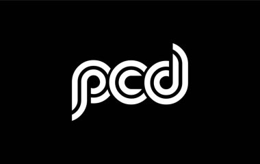 PCD Yaratıcı Eşsiz Modern Harf Logosu Tasarımı. Benzersiz bir harf dizaynına sahip stilize logo, soyut minimalist estetik ve modern cazibe sunar.