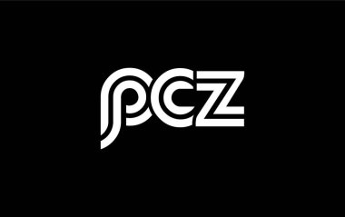 PCZ Yaratıcı Eşsiz Modern Harf Logosu Tasarımı. Benzersiz bir harf dizaynına sahip stilize logo, soyut minimalist estetik ve modern cazibe sunar.