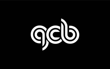 QCB Yaratıcı Eşsiz Modern Harf Logosu Tasarımı. Benzersiz bir harf dizaynına sahip stilize logo, soyut minimalist estetik ve modern cazibe sunar.