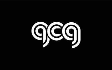 QCG Yaratıcı Eşsiz Modern Harf Logosu Tasarımı. Benzersiz bir harf dizaynına sahip stilize logo, soyut minimalist estetik ve modern cazibe sunar.