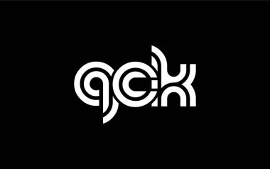 QCK Yaratıcı Eşsiz Modern Harf Logosu Tasarımı. Benzersiz bir harf dizaynına sahip stilize logo, soyut minimalist estetik ve modern cazibe sunar.