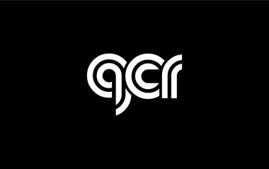 QCR Yaratıcı Eşsiz Modern Harf Logosu Tasarımı. Benzersiz bir harf dizaynına sahip stilize logo, soyut minimalist estetik ve modern cazibe sunar.