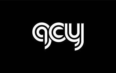 QCY Yaratıcı Eşsiz Modern Harf Logosu Tasarımı. Benzersiz bir harf dizaynına sahip stilize logo, soyut minimalist estetik ve modern cazibe sunar.