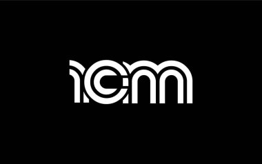RCM Yaratıcı Eşsiz Modern Harf Logosu Tasarımı. Benzersiz bir harf dizaynına sahip stilize logo, soyut minimalist estetik ve modern cazibe sunar.