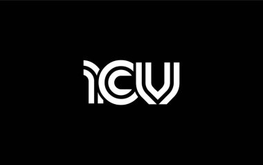 RCV Yaratıcı Eşsiz Modern Harf Logosu Tasarımı. Benzersiz bir harf dizaynına sahip stilize logo, soyut minimalist estetik ve modern cazibe sunar.