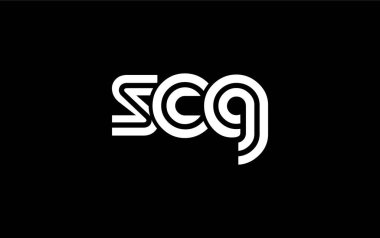 SCG Yaratıcı Eşsiz Modern Harf Logosu Tasarımı. Benzersiz bir harf dizaynına sahip stilize logo, soyut minimalist estetik ve modern cazibe sunar.