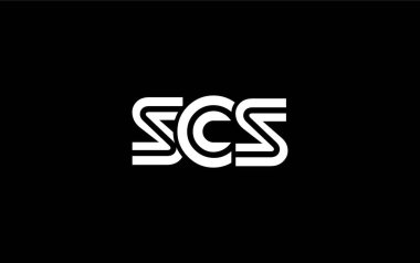 SCS Yaratıcı Eşsiz Modern Harf Logosu Tasarımı. Benzersiz bir harf dizaynına sahip stilize logo, soyut minimalist estetik ve modern cazibe sunar.