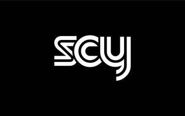 SCY Yaratıcı Eşsiz Modern Harf Logosu Tasarımı. Benzersiz bir harf dizaynına sahip stilize logo, soyut minimalist estetik ve modern cazibe sunar.