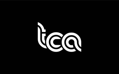 TCA Yaratıcı Eşsiz Modern Harf Logosu Tasarımı. Benzersiz bir harf dizaynına sahip stilize logo, soyut minimalist estetik ve modern cazibe sunar.