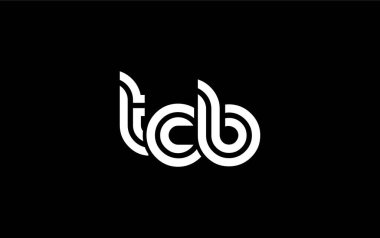 TCB Yaratıcı Eşsiz Modern Harf Logosu Tasarımı. Benzersiz bir harf dizaynına sahip stilize logo, soyut minimalist estetik ve modern cazibe sunar.