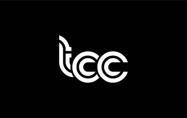 TCC Yaratıcı Eşsiz Modern Harf Logosu Tasarımı. Benzersiz bir harf dizaynına sahip stilize logo, soyut minimalist estetik ve modern cazibe sunar.