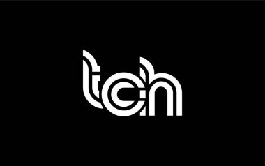 TCH Yaratıcı Eşsiz Modern Harf Logosu Tasarımı. Benzersiz bir harf dizaynına sahip stilize logo, soyut minimalist estetik ve modern cazibe sunar.