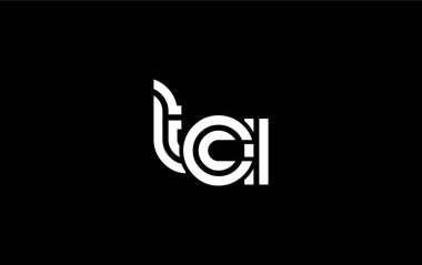 TCI Yaratıcı Eşsiz Modern Harf Logosu Tasarımı. Benzersiz bir harf dizaynına sahip stilize logo, soyut minimalist estetik ve modern cazibe sunar.
