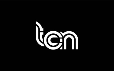 TCN Yaratıcı Eşsiz Modern Harf Logosu Tasarımı. Benzersiz bir harf dizaynına sahip stilize logo, soyut minimalist estetik ve modern cazibe sunar.