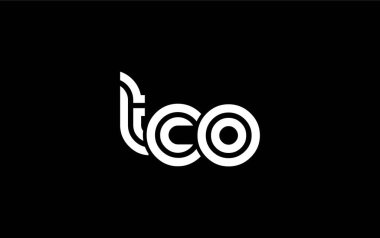 TCO Yaratıcı Eşsiz Modern Harf Logosu Tasarımı. Benzersiz bir harf dizaynına sahip stilize logo, soyut minimalist estetik ve modern cazibe sunar.