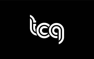 TCQ Yaratıcı Eşsiz Modern Harf Logosu Tasarımı. Benzersiz bir harf dizaynına sahip stilize logo, soyut minimalist estetik ve modern cazibe sunar.