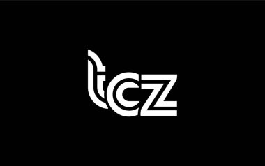 TCZ Yaratıcı Eşsiz Modern Harf Logosu Tasarımı. Benzersiz bir harf dizaynına sahip stilize logo, soyut minimalist estetik ve modern cazibe sunar.