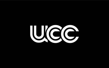 UCC Yaratıcı Eşsiz Modern Harf Logosu Tasarımı. Benzersiz bir harf dizaynına sahip stilize logo, soyut minimalist estetik ve modern cazibe sunar.