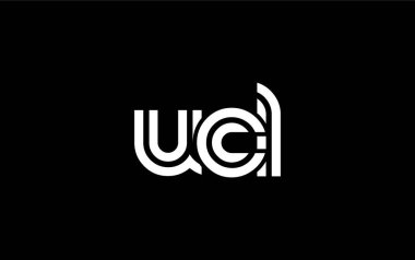 UCL Yaratıcı Eşsiz Modern Harf Logosu Tasarımı. Benzersiz bir harf dizaynına sahip stilize logo, soyut minimalist estetik ve modern cazibe sunar.