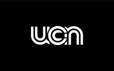 UCN Yaratıcı Eşsiz Modern Harf Logosu Tasarımı. Benzersiz bir harf dizaynına sahip stilize logo, soyut minimalist estetik ve modern cazibe sunar.