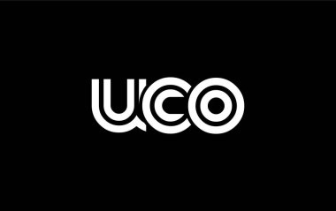 UCO Yaratıcı Eşsiz Modern Harf Logosu Tasarımı. Benzersiz bir harf dizaynına sahip stilize logo, soyut minimalist estetik ve modern cazibe sunar.
