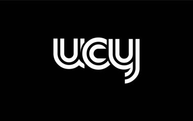 UCY Yaratıcı Eşsiz Modern Harf Logosu Tasarımı. Benzersiz bir harf dizaynına sahip stilize logo, soyut minimalist estetik ve modern cazibe sunar.